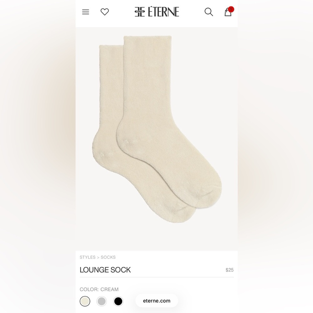 Eterne Soft Cream Lounge Socks LOT OF 7 DEEP DISCOUNT NEW AND NEVER OPENED